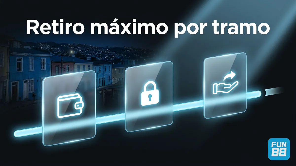 Línea de tiempo del retiro máximo con el bono de Fun88 por tramo