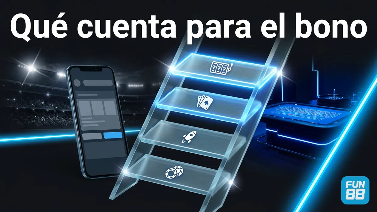 Escalera de juegos según su aporte al requisito de apuesta del bono en Fun88 Chile